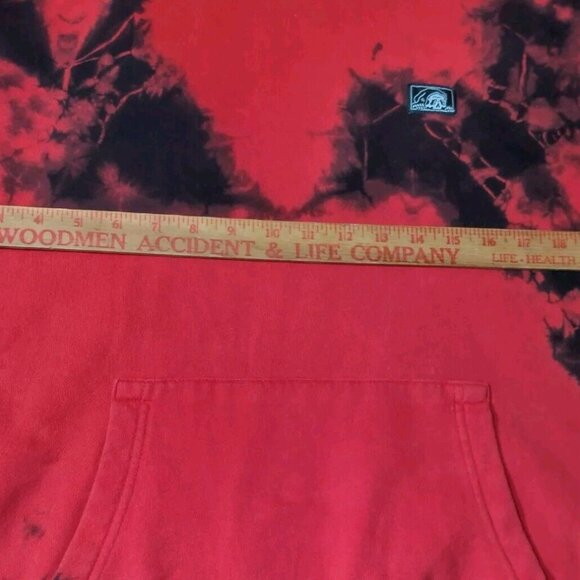 Sketchy Tank Lurking Class Hooded Sweatshirt Hoodie Medium Red Black Tie Dye - Picture 4 of 16
